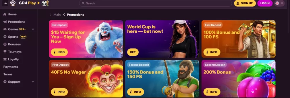 Gdfplay Casino Willkommensbonus 15 Euro mit 40x Multiplikator